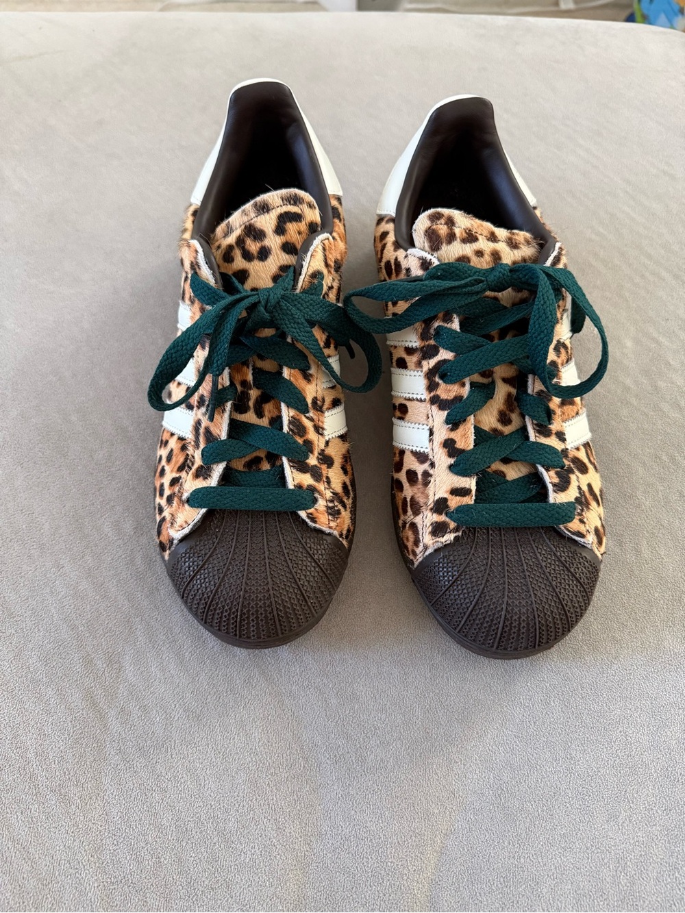 Adidas Women's Leopard Print Low-Top Sneakers in Brown - Picture 3 of 13